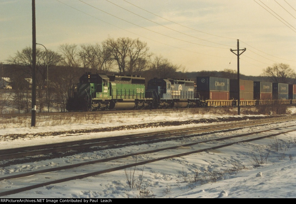 Westbound stack train